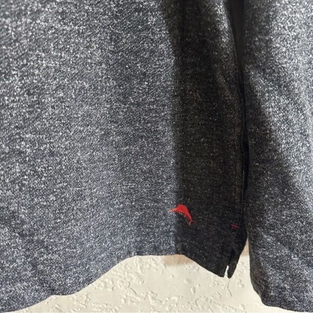 Tommy Bahama Pullover Mens L Gray Raglan Marled Long Sleeve Sweatshirt Crew Neck - Picture 6 of 12